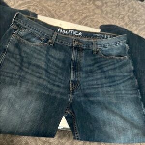 Nautica Men's Dark Blue Relaxed Jeans